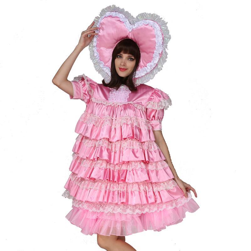 Adult Baby Satin Sissy Dress - Sissy Panty Shop