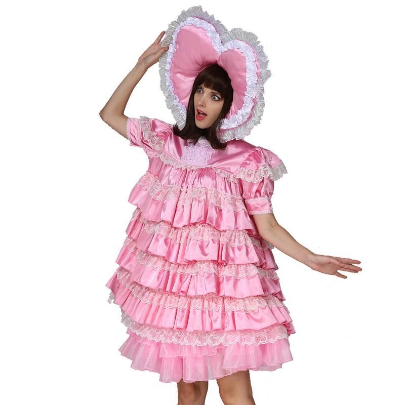 Adult Baby Satin Sissy Dress - Sissy Panty Shop