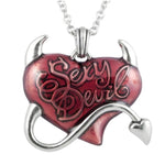 Sexy Devil Sissy Heart Love Necklace - Sissy Panty Shop