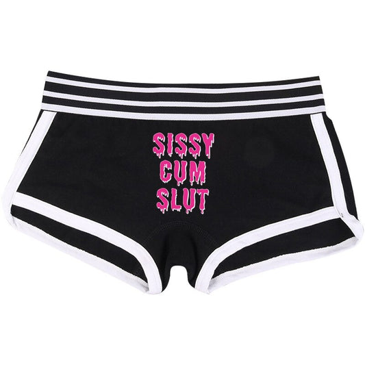 Femme Fantasy Unleashed: Sissy Cum Slut Panty Shorts for Male Feminization - Sissy Panty Shop