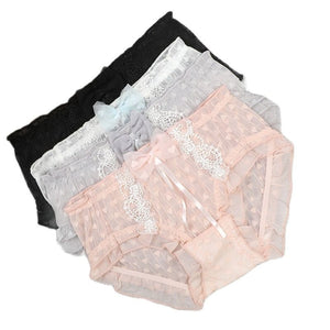 Sissy Love Frilly Lace Panty Set (4pcs) - Sissy Panty Shop