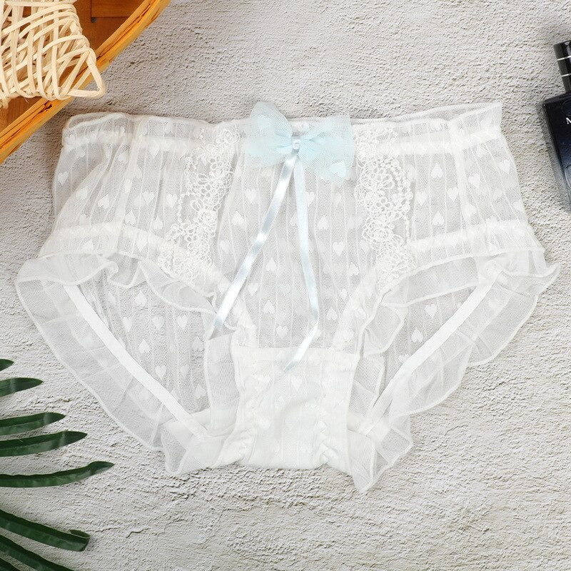 Sissy Love Frilly Lace Panty Set (4pcs) - Sissy Panty Shop