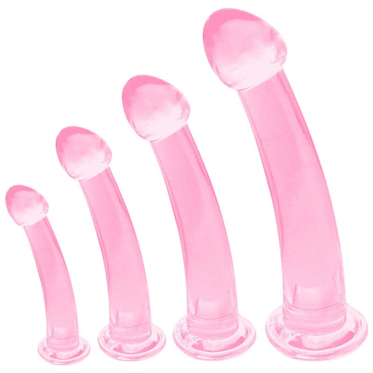 Pink Soft Jelly Dildo Set - Sissy Panty Shop