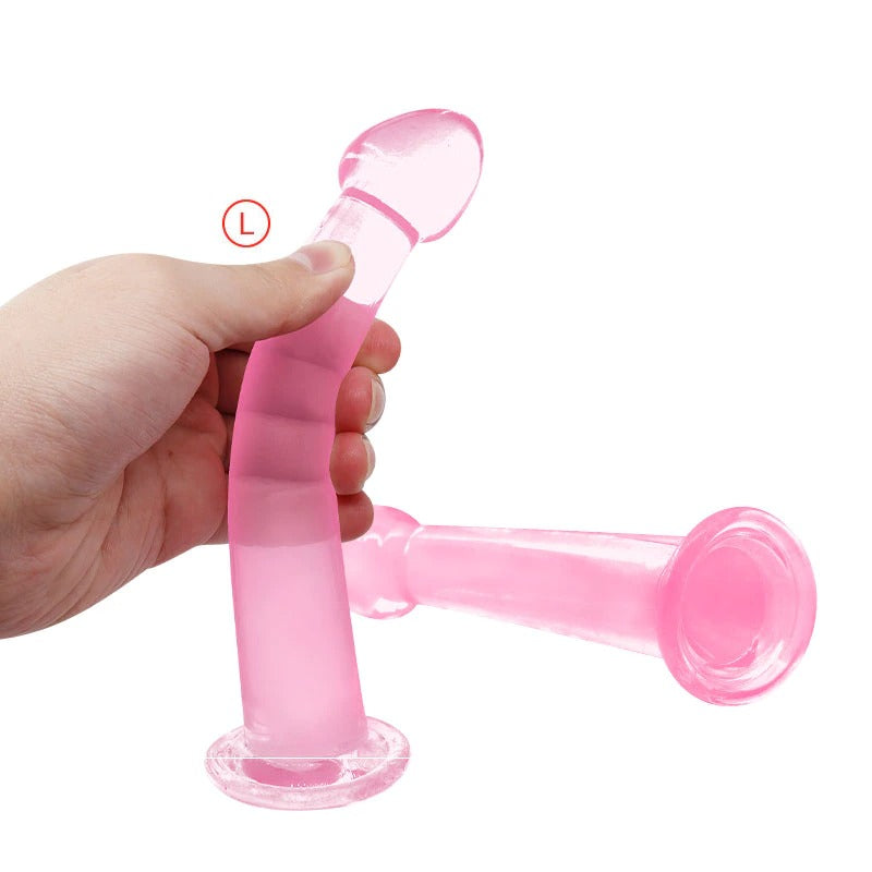 Pink Soft Jelly Dildo Set - Sissy Panty Shop