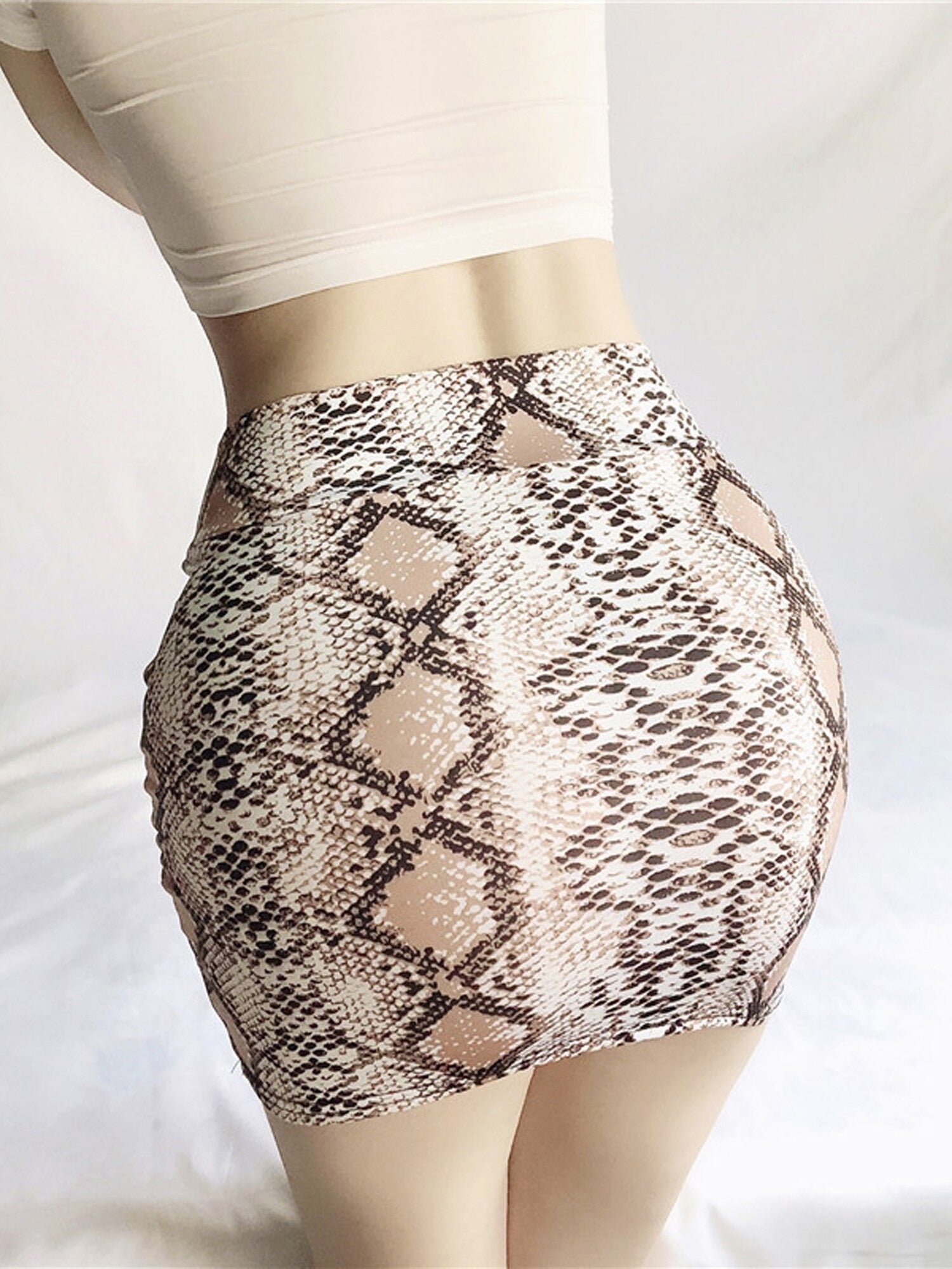 Sissy Streetwalker Snake Print Mini Skirt - Sissy Panty Shop