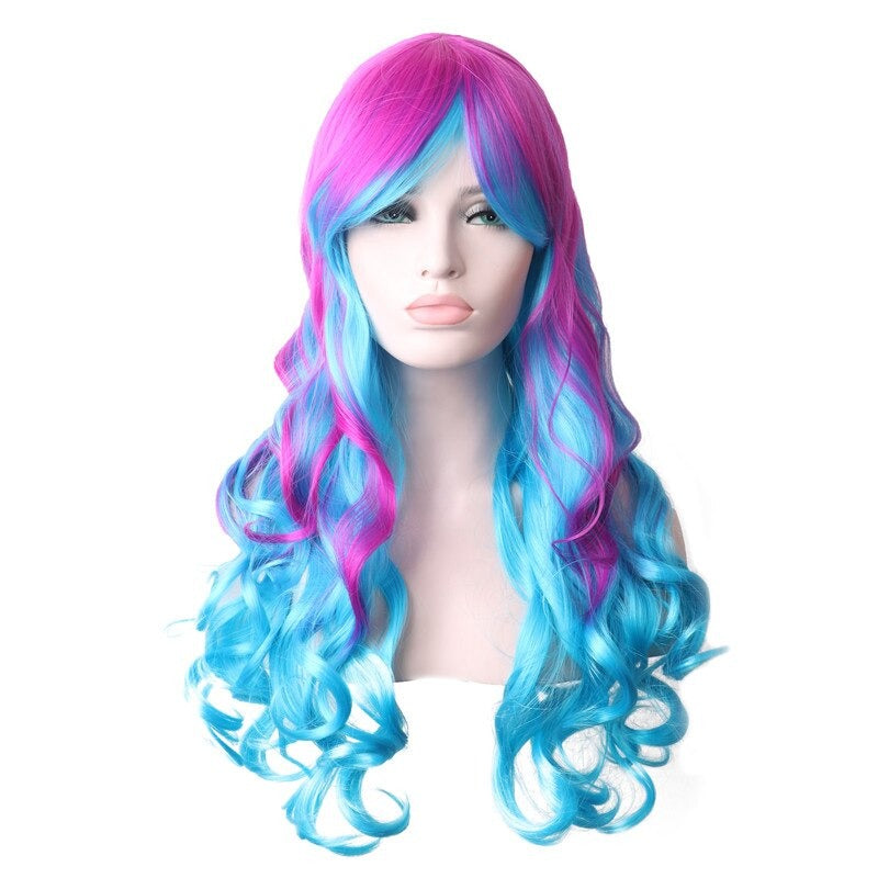 Sissy Amanda Rainbow Wig With Bangs - Sissy Panty Shop