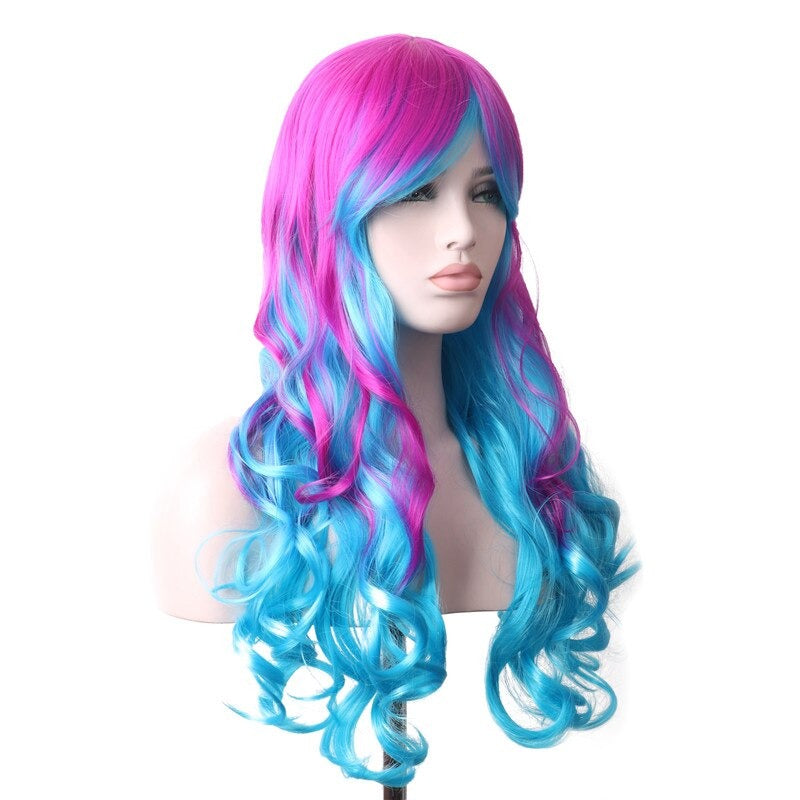 Sissy Amanda Rainbow Wig With Bangs - Sissy Panty Shop
